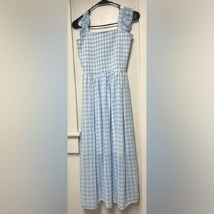 Chic Blue Checkered Kids Dress